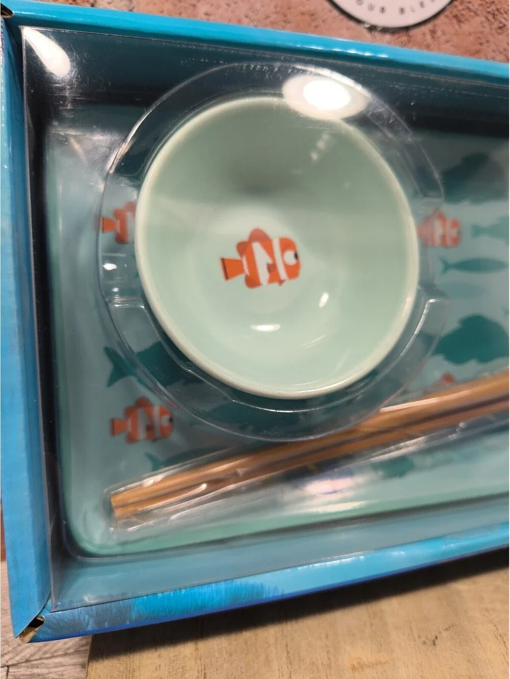 Silver Buffalo Disney Pixar Finding Nemo 3 Piece Ceramic Sushi Set New Sealed